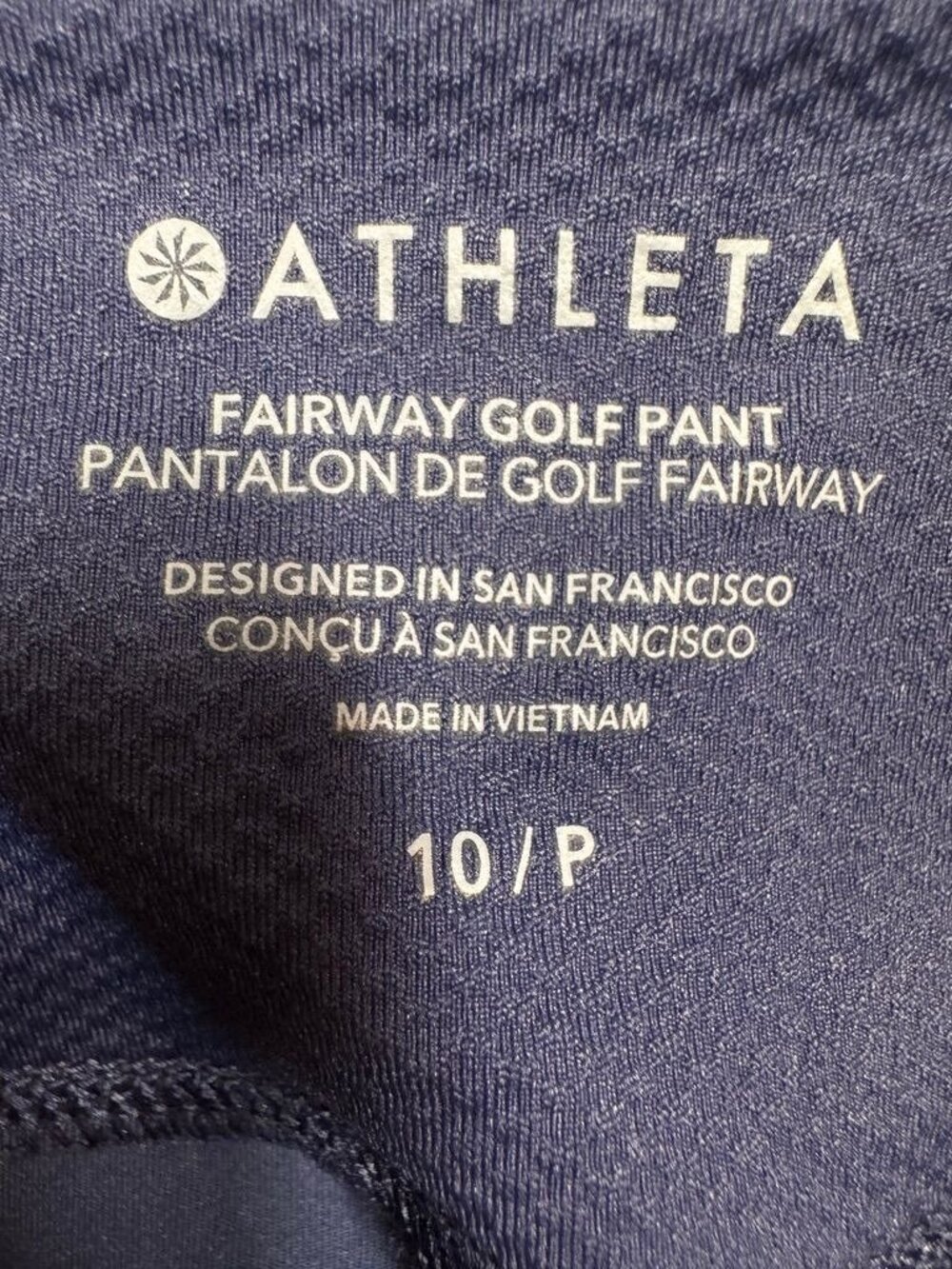 Athleta Fairway Golf Pant Navy Blue High Rise Woven Athleisure 533753 Women's 10 - Picture 9 of 10